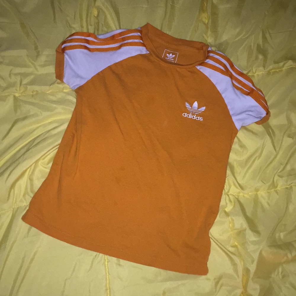Orange adidas shirt